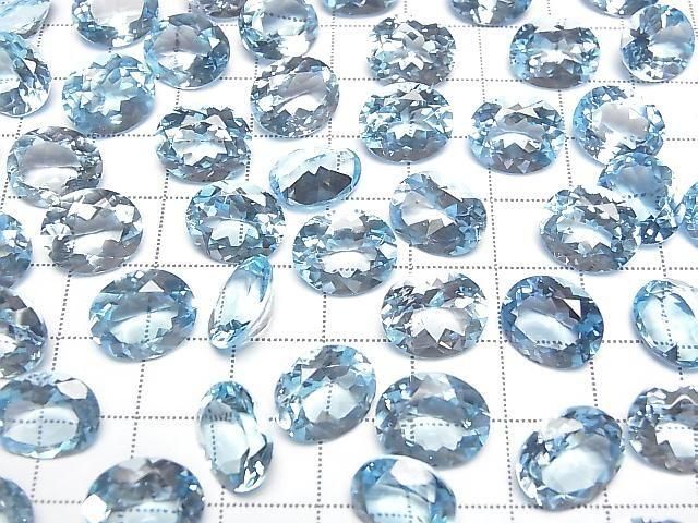 High Quality Sky Blue Topaz AAA Loose Stone Oval Faceted 12x10mm 1pc