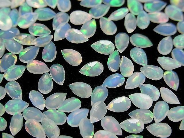 High Quality Ethiopian Opal AAA Loose Stone Pear Shape Faceted 5x3mm 10pcs