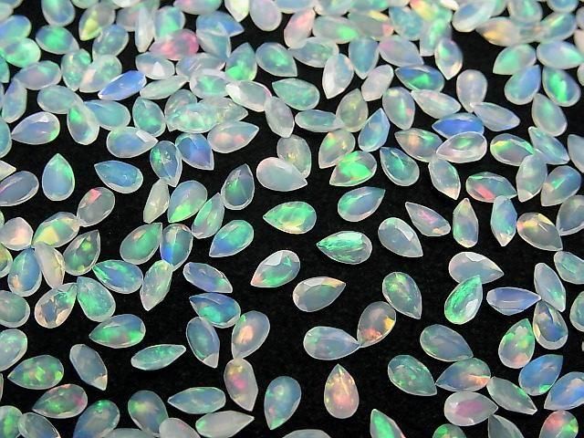 High Quality Ethiopian Opal AAA Loose Stone Pear Shape Faceted 5x3mm 10pcs