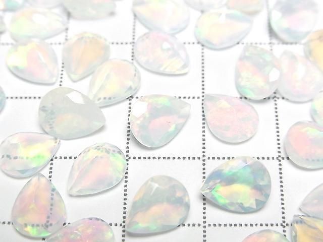 High Quality Ethiopian Opal AAA Loose Stone Pear Shape Faceted 9x7mm 2pcs