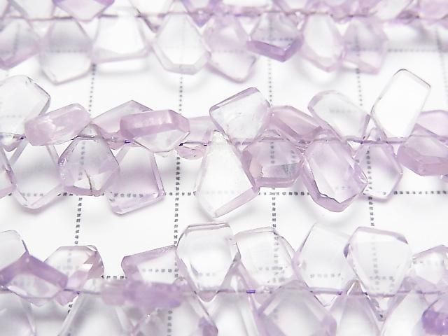 High Quality Pink Amethyst AAA- Rough Slice Faceted Half or 1strand beads (approx. 7 inches/18 cm)