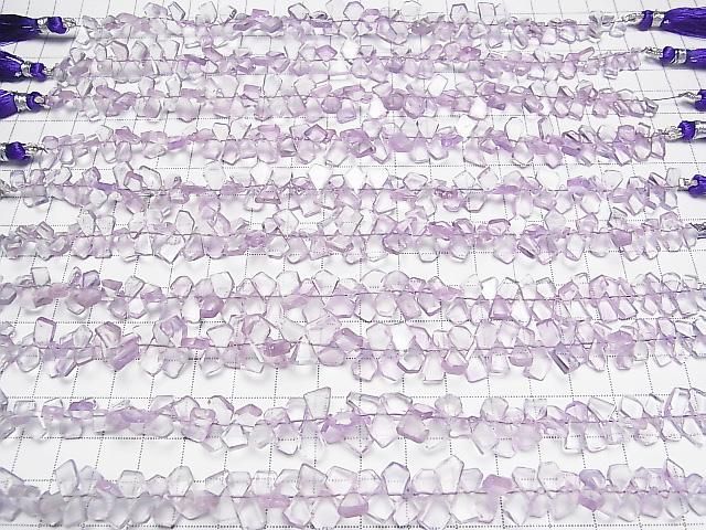 High Quality Pink Amethyst AAA- Rough Slice Faceted Half or 1strand beads (approx. 7 inches/18 cm)