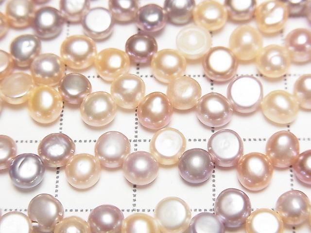 Fresh Water Pearl AA++ Coin-Baroque 4.5-5mm Natural Color Mix Top/Side Drilled Hole 1strand beads (approx. 15 inches/36 cm)
