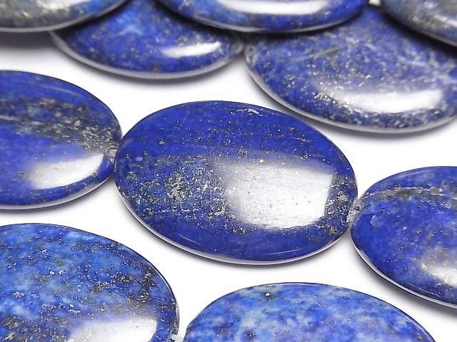 Lapislazuli AA+ Oval 30x20mm half or 1strand beads (aprx.13inch/32cm)
