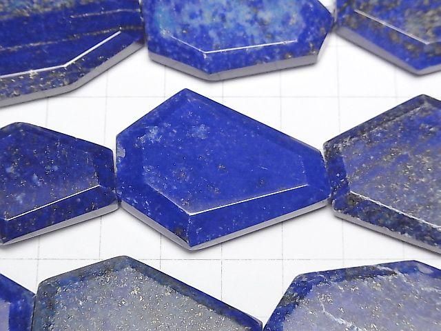 Lapislazuli AA+ Flat Faceted Nugget half or 1strand beads (aprx.12inch/30cm)