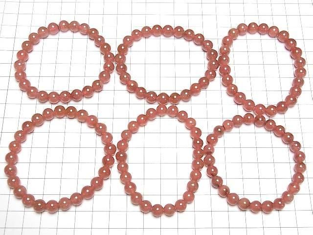 High-quality Peruvian Rhodochrosite AAA- Round 7mm 1strand beads (Bracelet)