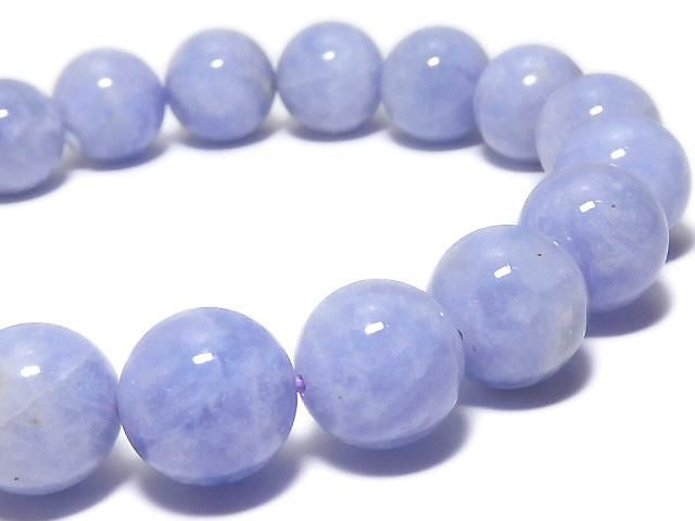 Afghanistan Hackmanite Round 10.5mm 1strand beads (Bracelet) NO.125 [One of a kind]