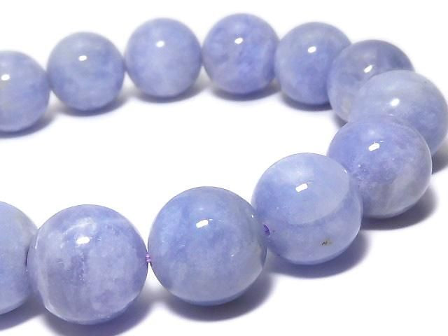 Afghanistan Hackmanite Round 13mm 1strand beads (Bracelet) NO.129 [One of a kind]