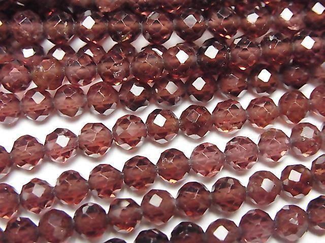 Champagne Garnet AAA- Faceted Round 4mm 1strand beads (approx. 15 inches/37 cm) High Quality!