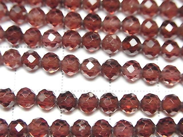 Champagne Garnet AAA- Faceted Round 4mm 1strand beads (approx. 15 inches/37 cm) High Quality!