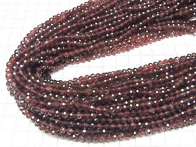 Champagne Garnet AAA- Faceted Round 4mm 1strand beads (approx. 15 inches/37 cm) High Quality!