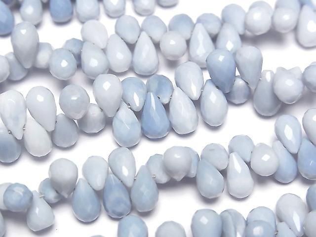 Blue Opal AA++ Drop Faceted Briolette [Size S] half or 1strand beads (approx. 6 inches/16 cm)