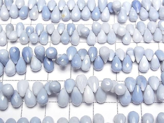 Blue Opal AA++ Drop Faceted Briolette [Size S] half or 1strand beads (approx. 6 inches/16 cm)