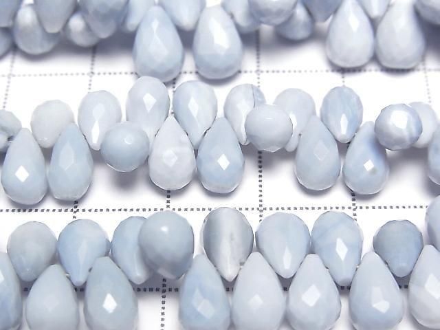 Blue Opal AA++ Drop Faceted Briolette [Size M] half or 1strand beads (approx. 6 inches/16 cm)