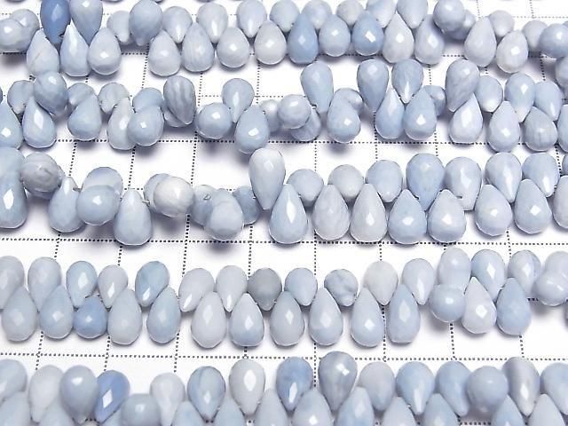 Blue Opal AA++ Drop Faceted Briolette [Size M] half or 1strand beads (approx. 6 inches/16 cm)