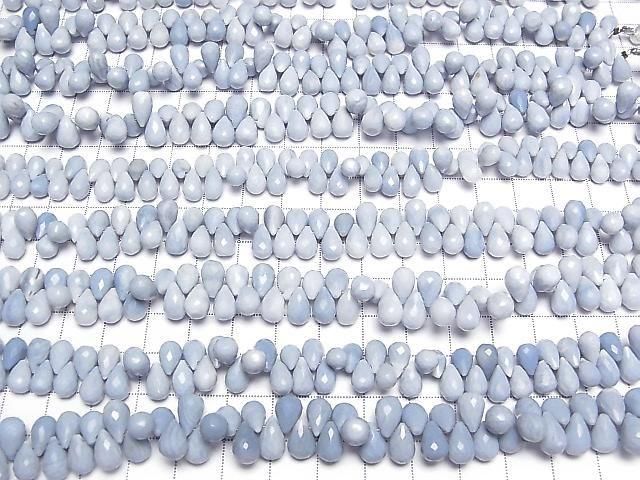 Blue Opal AA++ Drop Faceted Briolette [Size M] half or 1strand beads (approx. 6 inches/16 cm)