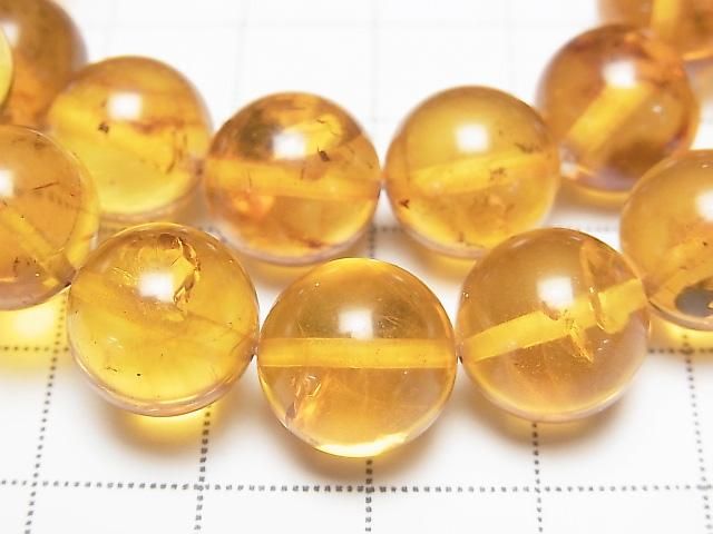 Amber (Baltic Amber) Round 11.5mm Light Brown Color 1 Strand (Bracelet)