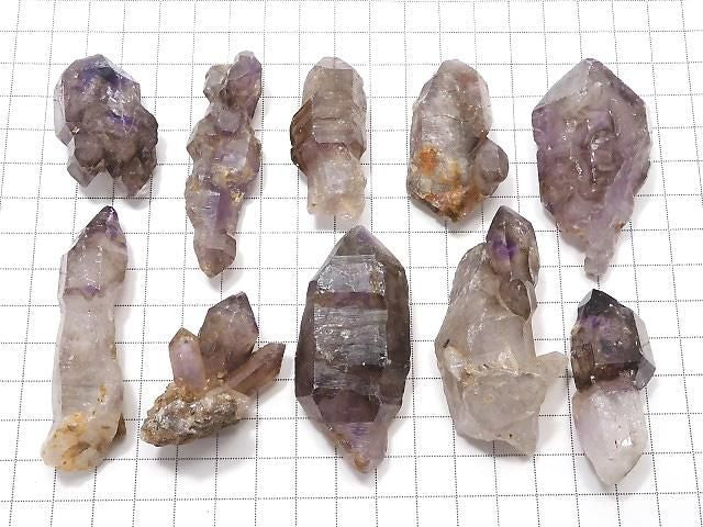 Elestial Quartz Raw Stones 10pcs Set NO.218 [One of a kind]