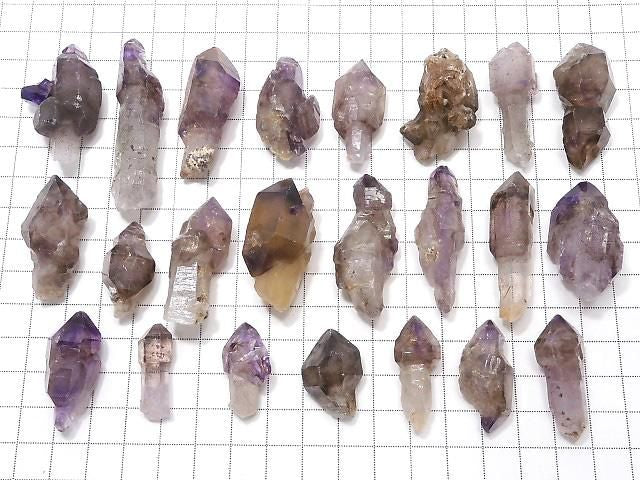 Elestial Quartz Raw Stones 23pcs Set No. 220 [One of a kind]