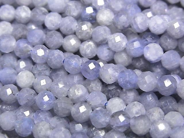Tanzanite AA+ Faceted Round 4.5mm half or 1strand beads (aprx.15inch/36cm)High Quality!