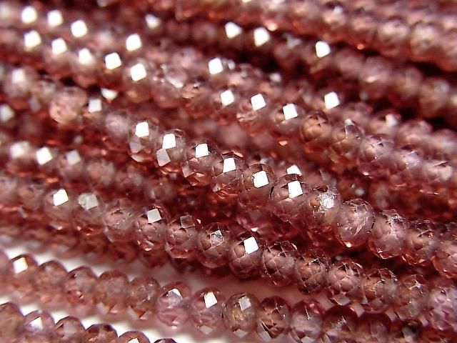 Champagne Garnet AAA Faceted Button Rondelle 3x3x2mm 1strand beads (approx. 15inch/37cm) High Quality!