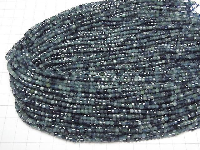 Indigolite Tourmaline AA++ Cube Shape 3x3x3mm half or 1strand beads (approx. 15inch/37cm) High Quality!