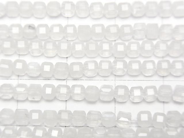 Royal Blue Moonstone AA++ Cube Shape 3x3x3mm 1strand beads (approx. 15inch/37cm) High Quality!