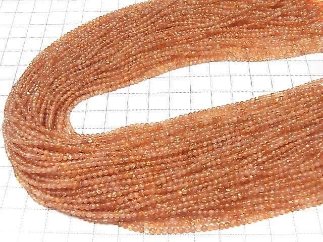 High Quality Sunstone AAA- Round 2mm 1strand beads (aprx.15inch/38cm)