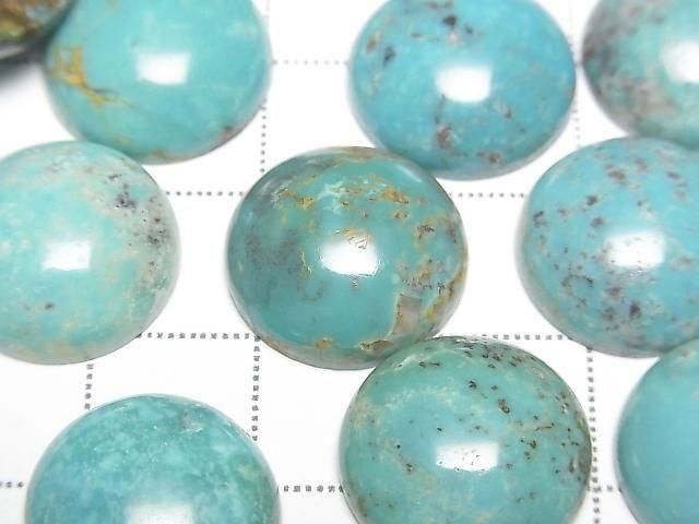 Turquoise AA++ Round Cabochon 15x15mm [Blue] 2pcs