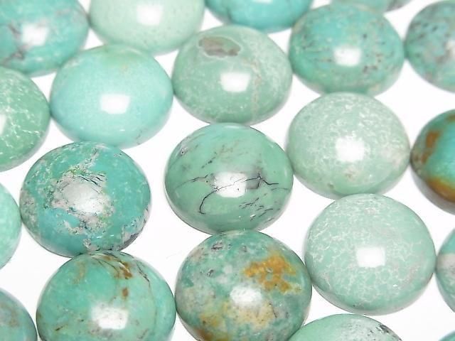 Turquoise AA++ Round Cabochon 15x15mm [Green] 2pcs