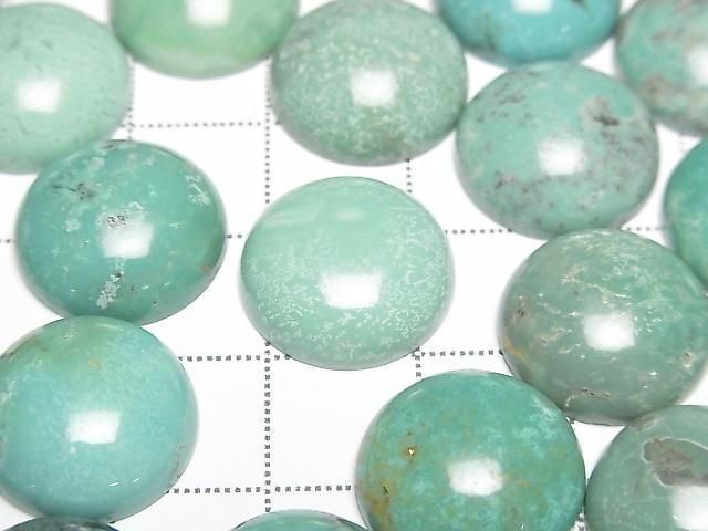 Turquoise AA++ Round Cabochon 15x15mm [Green] 2pcs