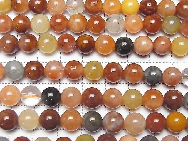 Multicolor Rutilated Quartz AAA- Round 8.5mm 1strand beads (aprx.15inch/36cm)