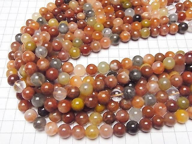 Multicolor Rutilated Quartz AAA- Round 10.5mm half or 1strand beads (aprx.15inch/36cm)