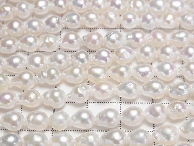 Fresh Water Pearl AA+ Rice Drop 7x6x6mm White 1strand beads (approx. 15inch/38cm)