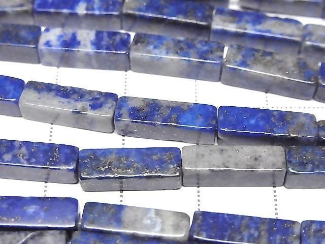 Lapislazuli AA+ 4Faceted Faceted Tube 13x4x4mm 1strand beads (aprx.15inch/36cm)