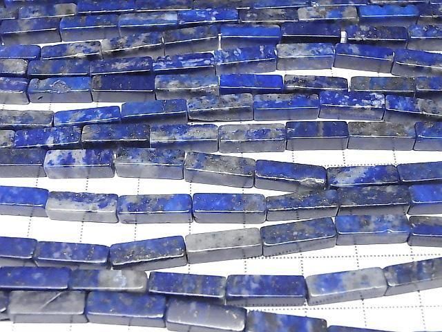Lapislazuli AA+ 4Faceted Faceted Tube 13x4x4mm 1strand beads (aprx.15inch/36cm)