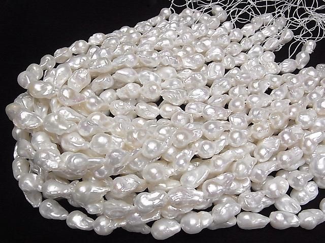 Fresh Water Pearl AAA- Baroque 13-20mm White 1strand beads (approx. 15 inches/36 cm)