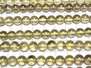 [Video]Lemon x Smoky Quartz AAA Round 8mm 1strand beads (aprx.15inch/38cm)