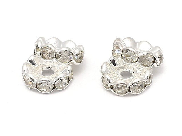 Asfor Roundel [Clear x Silver] Flower Shape 4-10mm 10pcs