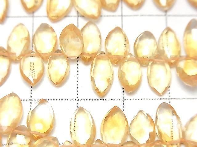 High Quality Citrine AAA Marquise Faceted Briolette half or 1strand beads (aprx.7inch/18cm)