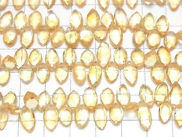 High Quality Citrine AAA Marquise Faceted Briolette half or 1strand beads (aprx.7inch/18cm)