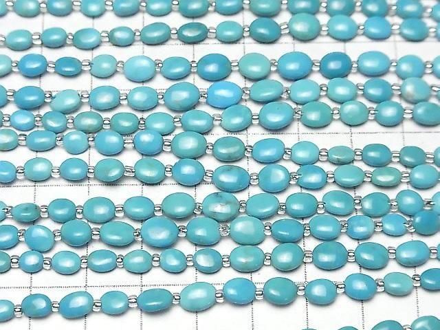 Kingman Turquoise AAA- Oval (Smooth) half or 1strand beads (aprx.7inch/18cm)