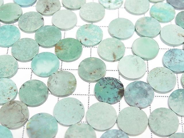 Turquoise AA++ Undrilled Flat Coin 10x10mm 5pcs