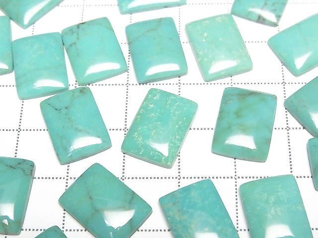 Turquoise AA++ Rectangle Cabochon 14x10mm [Blue-Green] 1pc