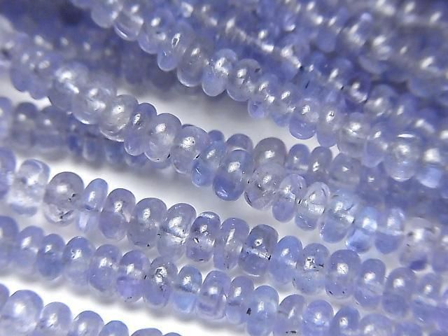 Tanzanite AA++ Rondelle half or 1strand beads (aprx.15inch/37cm)