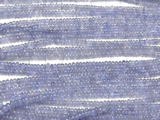 Tanzanite AA++ Rondelle half or 1strand beads (aprx.15inch/37cm)