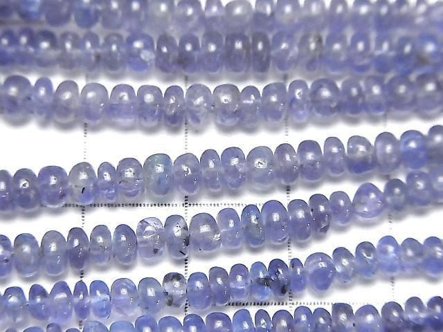 High Quality Tanzanite AAA- Rondelle half or 1strand beads (aprx.15inch/37cm)