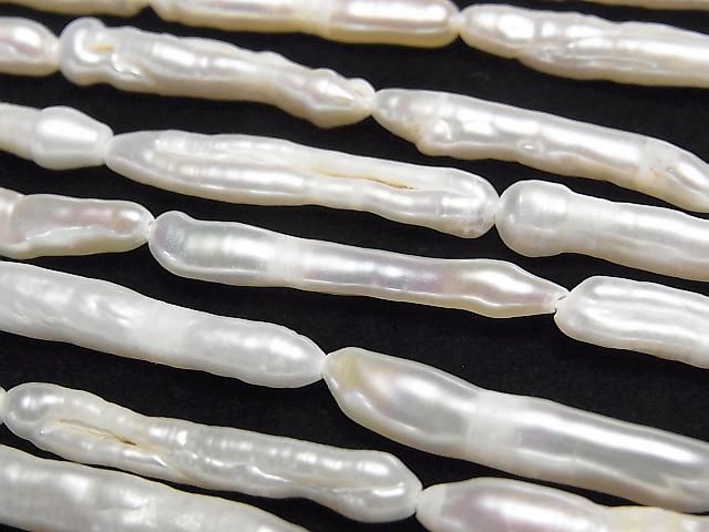 Fresh Water Pearl AA Stick 22-28mm White 1strand beads (approx. 15 inches/36 cm)