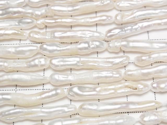 Fresh Water Pearl AA Stick 22-28mm White 1strand beads (approx. 15 inches/36 cm)