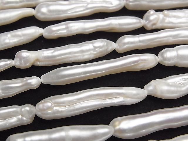 Fresh Water Pearl AA Stick 20-33mm White 1strand beads (approx. 15 inches/36 cm)